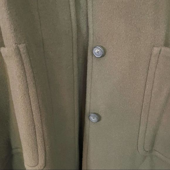 Vince Patch Pocket Wool-Blend Coat Pine Olive Size large - Picture 11 of 15